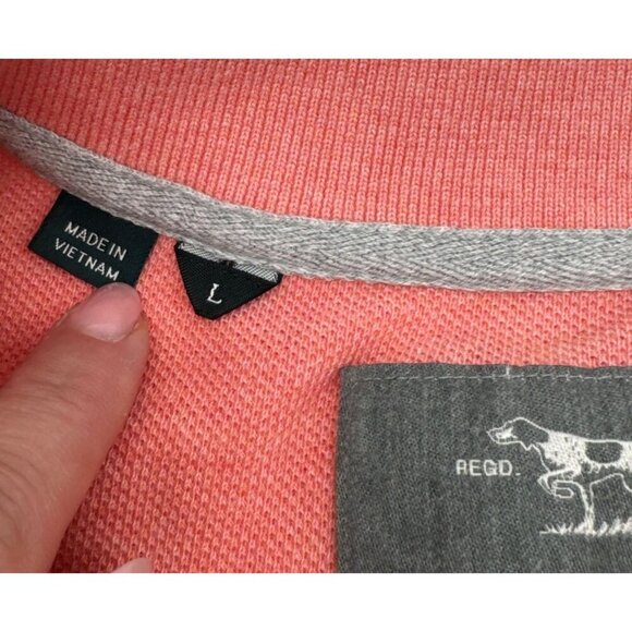 Gunn POLO Orange Sports Fit Cotton Casual Collared shirt Large rod & gunn - Picture 10 of 12